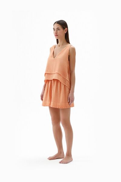 İKİKIZ Orange Colored Layered Blouse