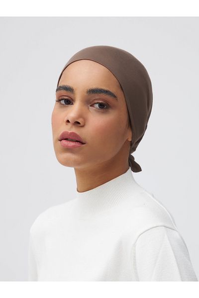 Femple Modest Μαντήλι με καπό με κορδόνια σε χρώμα Desert Dust