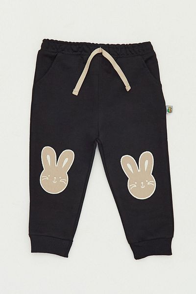 Fulla Moda Rabbit Embroidered Jogger Girl's Sweatpants