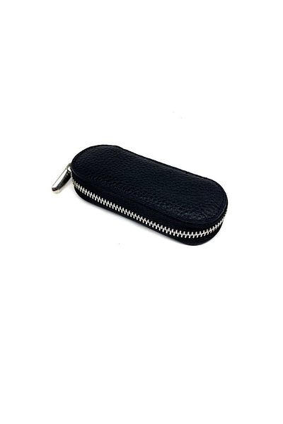 DERKON Genuine Leather Zippered Keychain