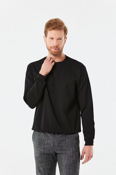 Fulla Moda Φούτερ Crew Neck Basic