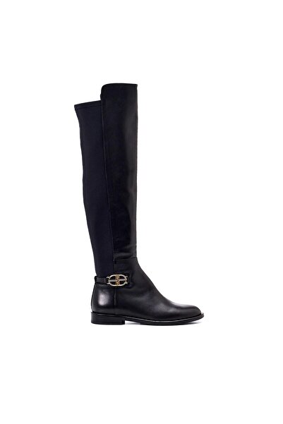 Sofia Baldi Black Satin Emayy Women's Heeled Boots