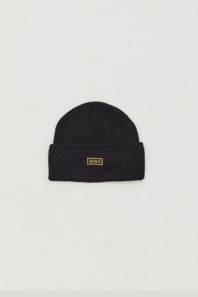 Fulla Moda Bordered Knitwear Beret with Logo