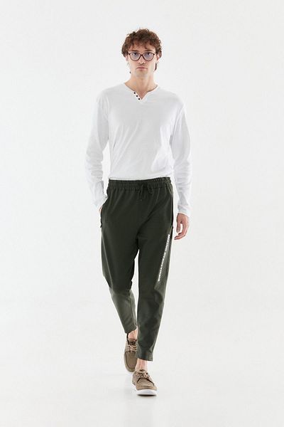 Fulla Moda Printed Elastic Waist Pipe Leg Sweatpants