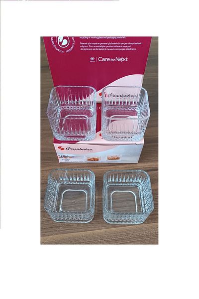 Paşabahçe Elysia Square Snack Bowl with Jam Bowl Corner 250cc 4 Pieces530138