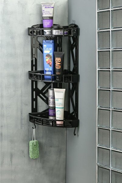 NEKA HOME زاوية حمام بلاستيكية 3 طبقات