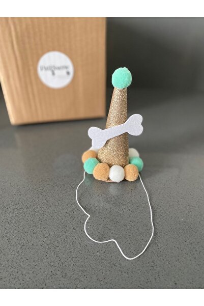 Patisserie Store Köpekler Için Doğum Günü Seti-gold Paw Kit- Doğum Günü Pastası,pati Tasarımlı Süs,doğum Günü Şapkası