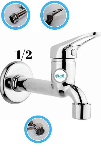 BULİTRA Su Armatürleri 1.Quality Brass - Long Faucet with Open Close Perletor Toilet, Garden Fountain Balcony Sink Faucet