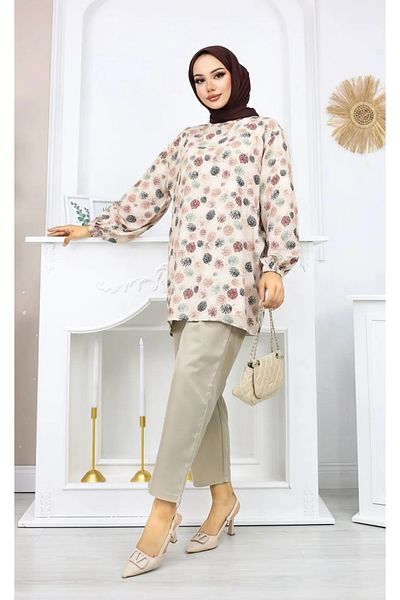 festmoda Little Leaf Brown Women's Double Set