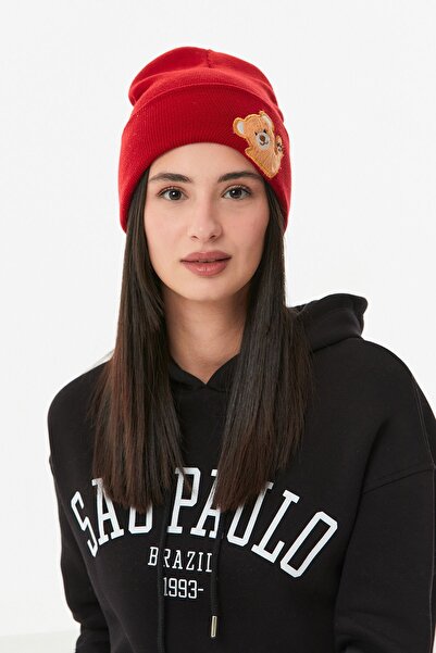 Fulla Moda Teddy Bear Knitted Beret