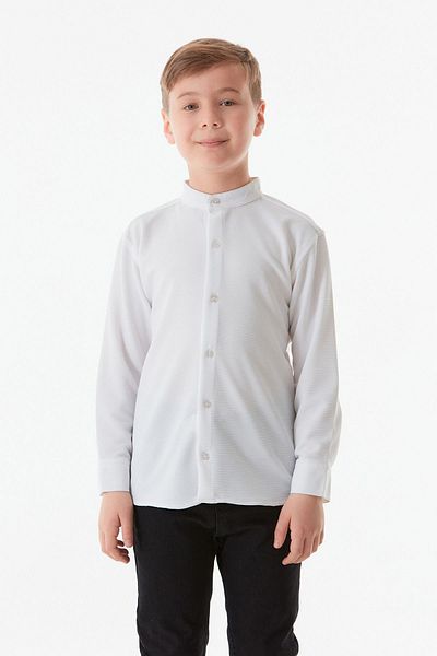 Fulla Moda Basic Judge Collar Boy's Shirt