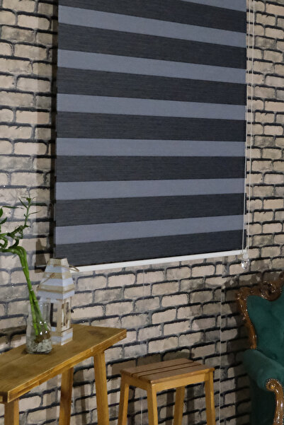 SAMPERSAN SİYAH PLİSELİ TAM KARARTMALI BLACKOUT ZEBRA PERDE