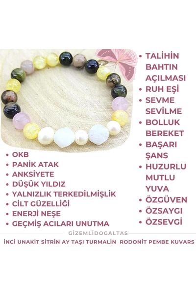 GİZEMLİ DOĞAL TAŞ Gizemli Doğal Taş Bileklik Baht Açıklığı Ruh Eşi Para Şans ...