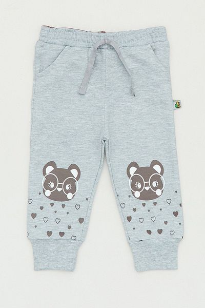 Fulla Moda Teddy Bear Printed Girls' Sweatpants with Elastic Legs