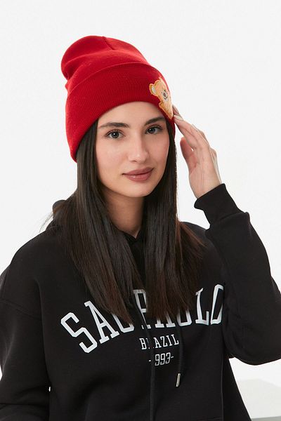 Fulla Moda Teddy Bear Knitted Beret