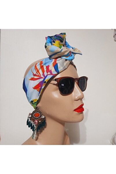 oben hobi إكسسوار شعر باندانا سلكي على الطراز الأفريقي، مشبك من القماش للنساء