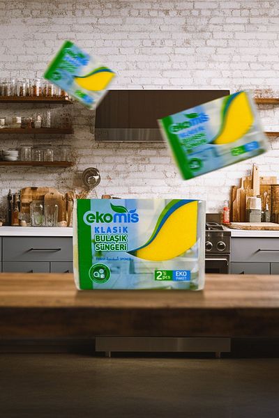Ekomis X2 Double Flat Dish Sponge