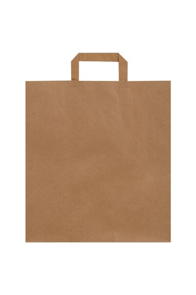 32x30x17-50 Pieces Flat Handle Kraft Bag