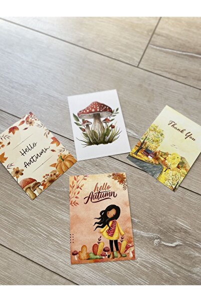 eylülün etiket fabrikası Jesenje tematske mešovite četiri modela kartica sa p...