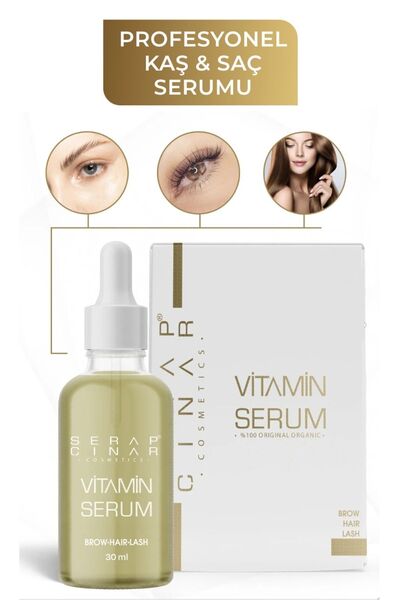 Serap Çınar Cosmetics Kaş & Saç Için Vitamin Serum 30ml - Profesyonel Serum