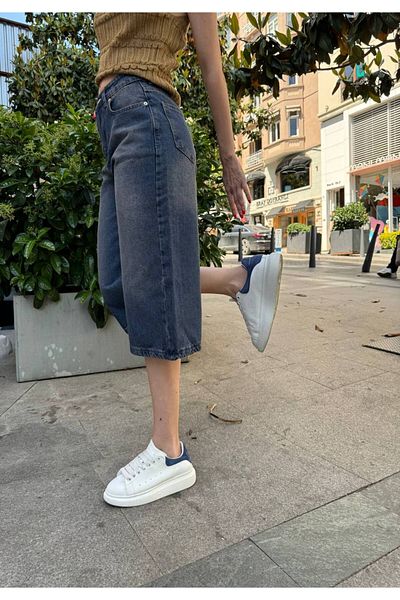 DENİKK Trend Baggy Denim - Roller Bermuda Capri Shorts