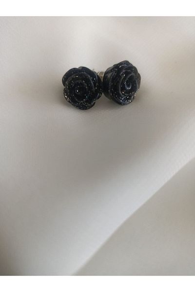 Bulut Bijuteri Aksesuar Rose Figured Nails Earrings