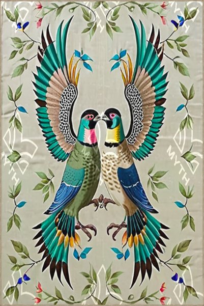 Rugs Modern Halı قاعدة منسوجة بنمط نباتي مزدوج الأجنحة وقابلة للغسل MYTH43