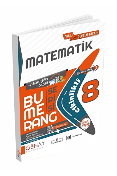 Gün&Ay Yayınları Günay Yayınları 8. Sınıf Bumerang Matematik Akıllı Defter Ki...