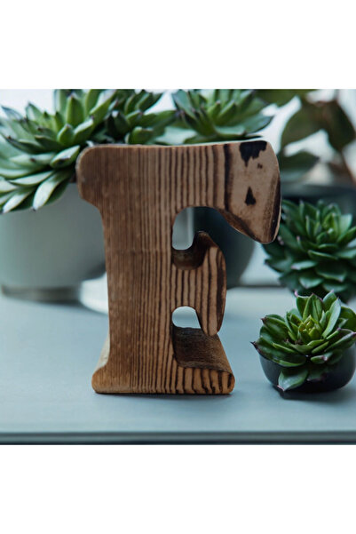 Renkli Tasarım Evi Kişiye Özel Harf Mumluk-f Harfi