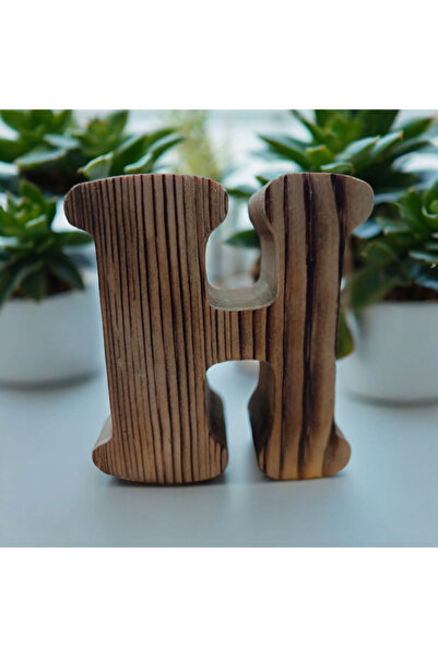 Renkli Tasarım Evi Kişiye Özel Harf Mumluk-h Harfi