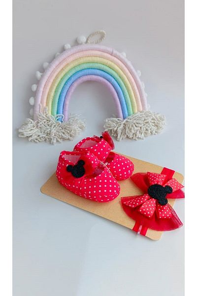 Modomood BilgeTrend Baby Booties and Bandana Set - Scallop Patterned Shoes B888