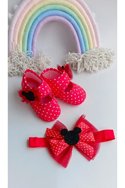 Modomood BilgeTrend Baby Booties and Bandana Set - Scallop Patterned Shoes B888