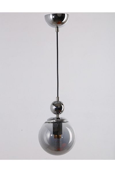 MŞ Aydınlatma Misket Chrome Plated Smoked Glass Chandelier