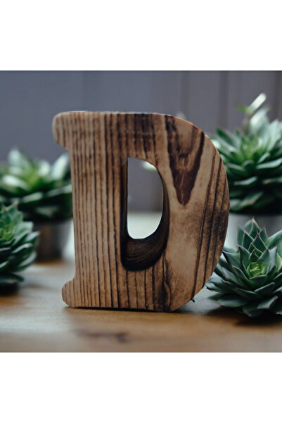 Renkli Tasarım Evi Kişiye Özel Harf Mumluk-d Harfi