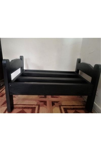 dekomar سرير قطة خشبي أسود