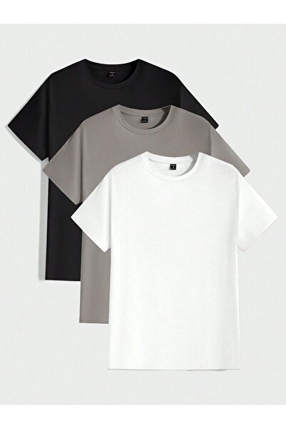 DAXİS Sportwear Company 3'lü Unisex Oversize T-shirt