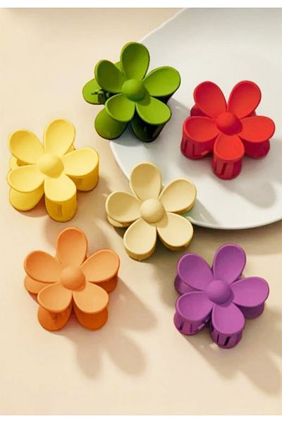 Eylülün Takısı 6-Piece Colorful Daisy Women's Peg and Buckle Set