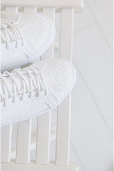 Hazhers Λευκό Αθλητικό Πανί - Ανδρικά Casual Παπούτσια, Διχτυωτό Σχέδιο