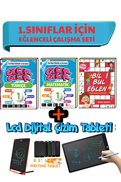 Ata Yayıncılık 1.sınıf Etkinlik Çalışma Yaprakları Seti Lcd Çizim Çalışma Tab...