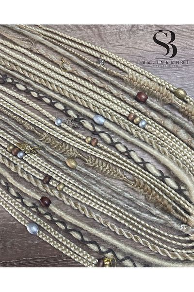 Selin Bengi Rasta Mix African Knitted Buckle 25 pcs - Platinum