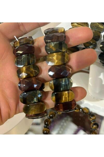 GİZEMLİ DOĞAL TAŞ Gizemli Doğaltaş Geniş Kesim Kaplan Gözü Bileklik Eril Enerji Cesaret Özgüven Özgürlük Nazar Kariyer