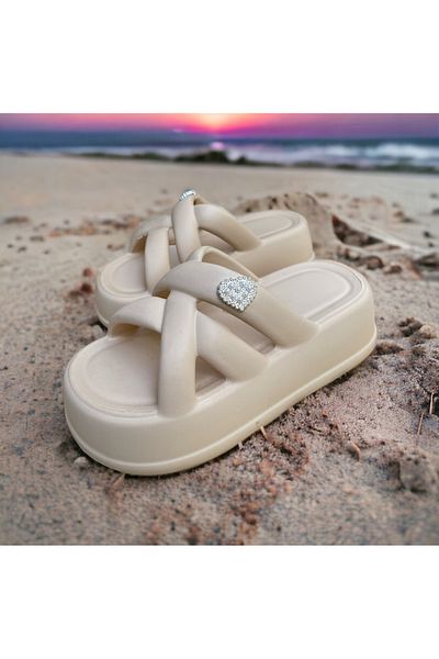 Hızlı Al Talpă înaltă - Papuci comozi pentru utilizare zilnică pentru plajă, piscină, mare, grădină