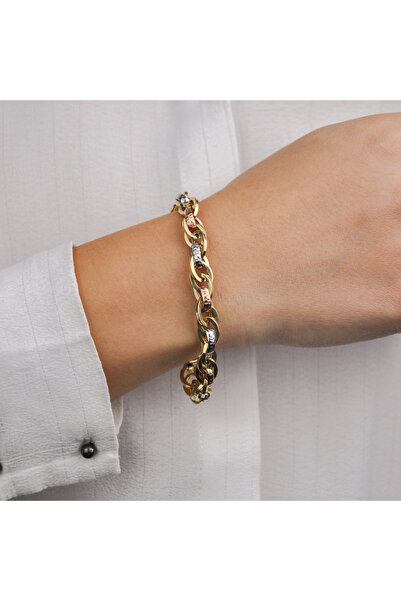 Burcu Kuyumculuk Kalın Renkli Hallow Bileklik