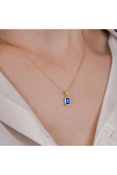 Burcu Kuyumculuk Safir Baget Kolye