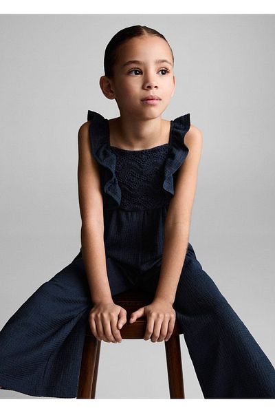 MANGO Kids Langer Volant-Jumpsuit