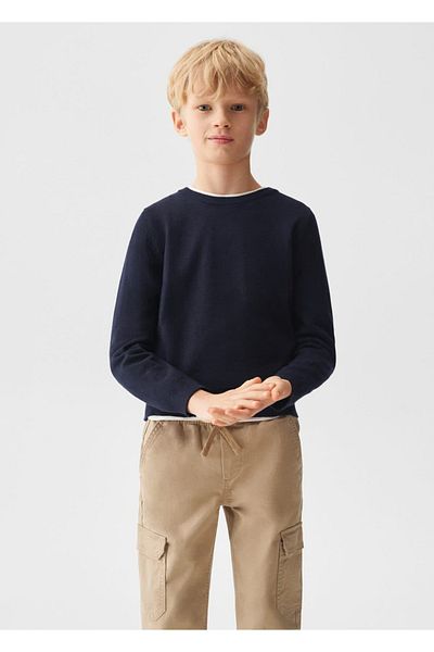 MANGO Kids Pullover aus Baumwollstrick