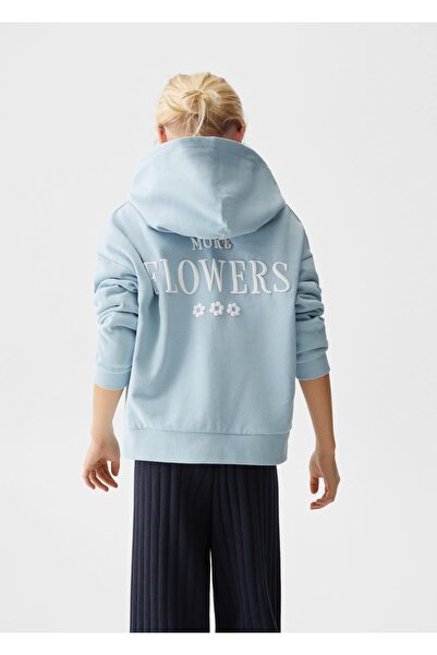MANGO Kids Mesajlı pamuklu sweatshirt