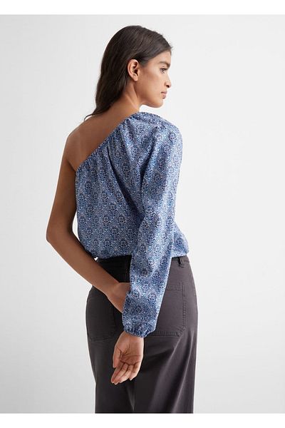 Mango Teen Tricou albastru închis pentru copii