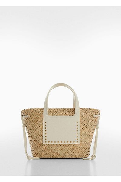MANGO Woman Tasche mit Klammerdetail