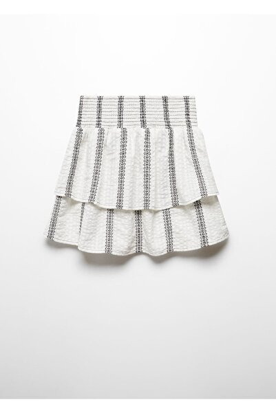 Mango Teen Volanlı pamuklu etek